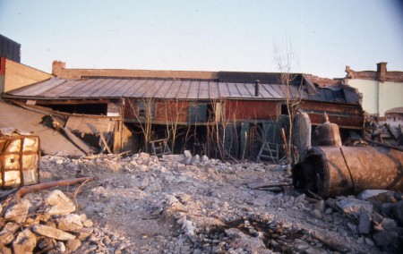 Rivnig av Bank &amp;amp; Nilssons charkfabrik drevs sista åren av ÖAF på Platensgatan Lkpg. 2006